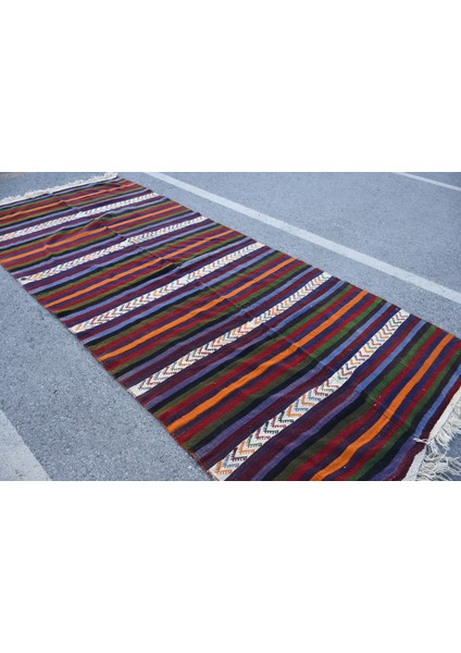 Türk Kilim, Eskitme Kilim, Large Kilim, 162 x 373 cm Gökkuşağı Kilim, Kilim, Büyük Kilim, 7283 fiyatları