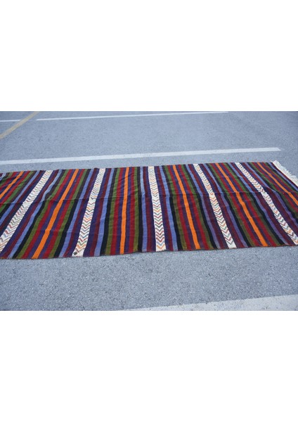 Türk Kilim, Eskitme Kilim, Large Kilim, 162 x 373 cm Gökkuşağı Kilim, Kilim, Büyük Kilim, 7283 modelleri