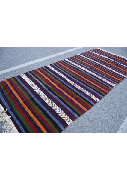 Türk Kilim, Eskitme Kilim, Large Kilim, 162 x 373 cm Gökkuşağı Kilim, Kilim, Büyük Kilim, 7283 fırsatları