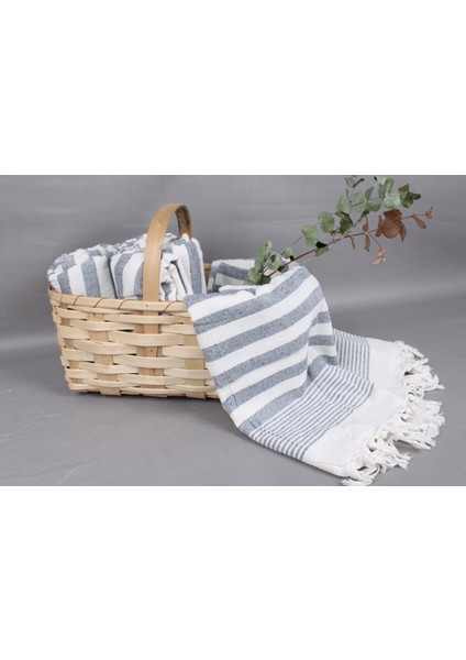 Lacivert Organik Pamuk Havlu, Banyo Havlusu, 100 x 170 cm Pamuk Peştamal, Hediyelik Plaj Peştemali, fırsatları