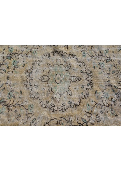 Eskitme Halı, Türk Halısı, Halı, 127 x 237 cm Turuncu Halı, Dekoratif Alan Halı, Yün Alan Halı, 6523