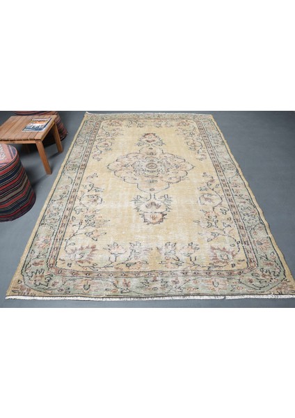 Türk Halısı, Eskitme Halı, Halı, 180 x 262 cm Bej Halı, Yün Salon Halı, Oturma Odası Halı, 9336