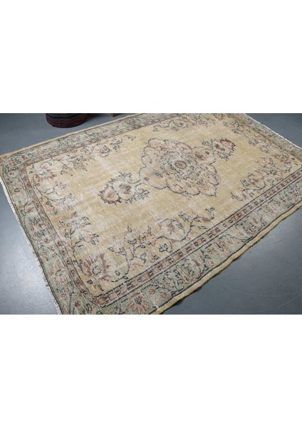 Türk Halısı, Eskitme Halı, Halı, 180 x 262 cm Bej Halı, Yün Salon Halı, Oturma Odası Halı, 9336