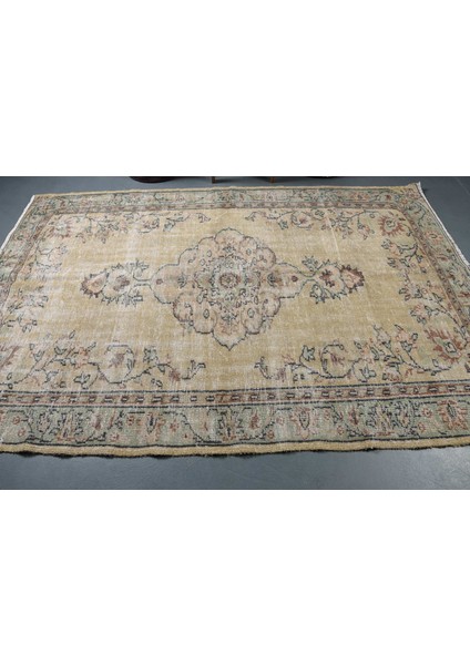 Türk Halısı, Eskitme Halı, Halı, 180 x 262 cm Bej Halı, Yün Salon Halı, Oturma Odası Halı, 9336