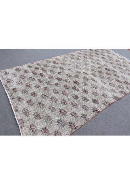 Eskitme Halı, Türk Halısı, Halı, 170 x 297 cm Kırmızı Halı, Dekoratif Yer Halı, El Yapımı Salon Halı,