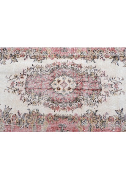 Eskitme Halı, Türk Halısı, Halı, 117 x 206 cm Bej Halı, Anadolusı Banyo Halı, El Yapımı Alan Halı, 91