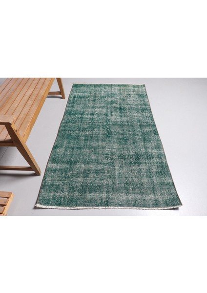 Eskitme Halı, Türk Halısı, Halı, 113 x 185 cm Yeşil Halı, Kabilesı Yatak Odası Halı, 9149