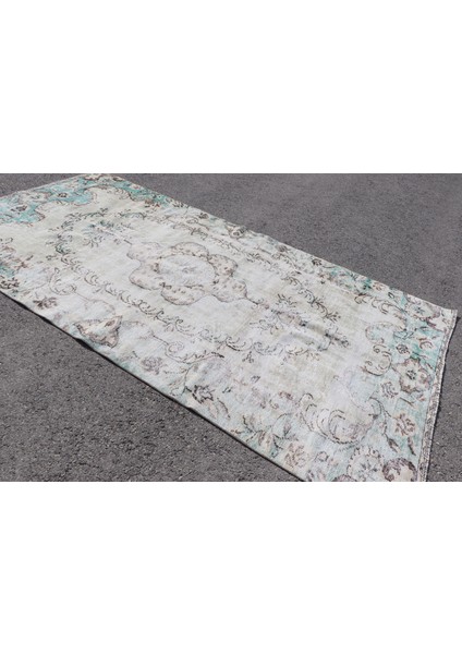 Türk Halısı, Eskitme Halı, Halı, 165 x 309 cm Bej Halı, Dekoratif Oturma Odası Halı, 4411