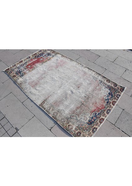 Türk Halısı, Eskitme Halı, Halı, 118 x 192 cm Mavi Halı, El Yapımı Banyo Halı, Bahçe Alan Halı, 1247
