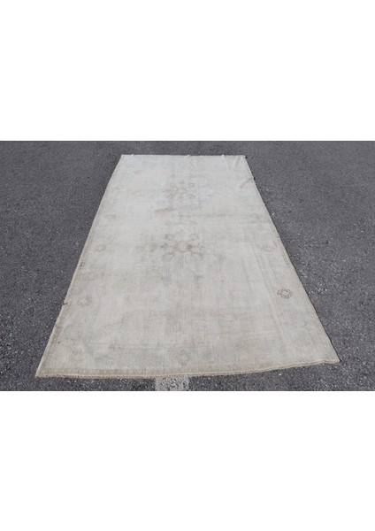 Eskitme Halı, Türk Halısı, Halı, 145 x 278 cm Bej Halı, Bahçe Yer Halı, El Dokuma Yer Halı, 3438