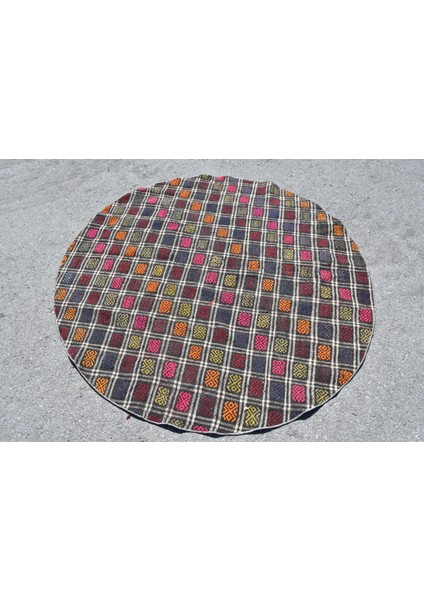 Eskitme Halı, Türk Halısı, Halı, 160 x 160 cm Siyah Halı, El Yapımı Alan Halı, Anadolusı Banyo Halı, modelleri