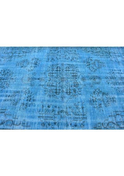 Türk Halısı, Eskitme Halı, Halı, 186 x 300 cm Mavi Halı, Bahçe Oturma Odası Halı, 11374