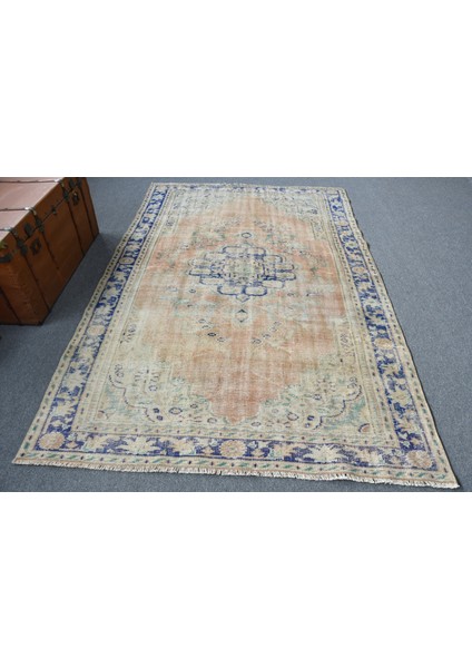 Türk Halısı, Eskitme Halı, Halı, 167 x 257 cm Kırmızı Halı, El Yapımı Salon Halı, 11848