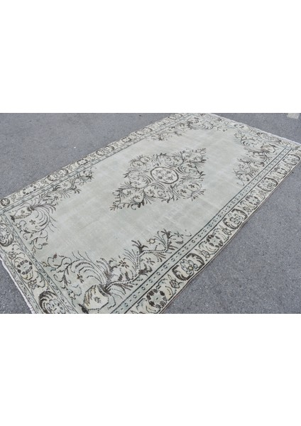 Eskitme Halı, Türk Halısı, Halı, 169 x 291 cm Yeşil Halı, El Dokuma Büyük Halı, El Yapımı Oturma Odası