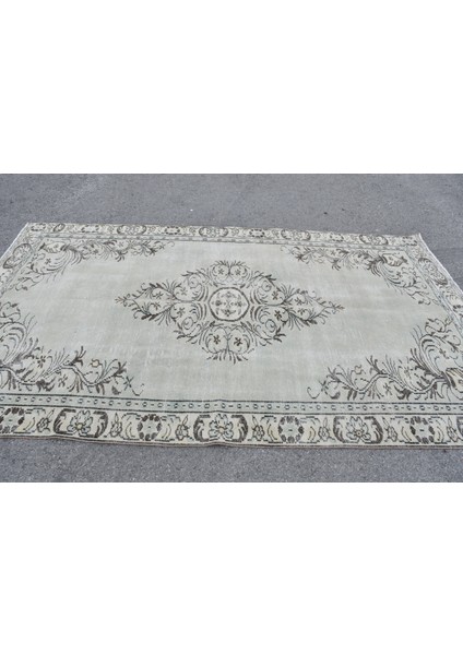 Eskitme Halı, Türk Halısı, Halı, 169 x 291 cm Yeşil Halı, El Dokuma Büyük Halı, El Yapımı Oturma Odası