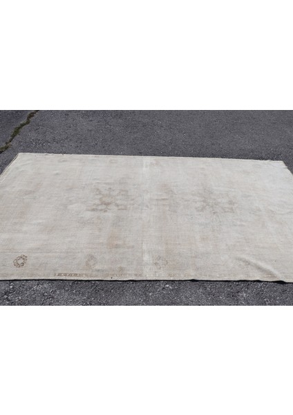 Eskitme Halı, Türk Halısı, Halı, 145 x 278 cm Bej Halı, Bahçe Yer Halı, El Dokuma Yer Halı, 3438