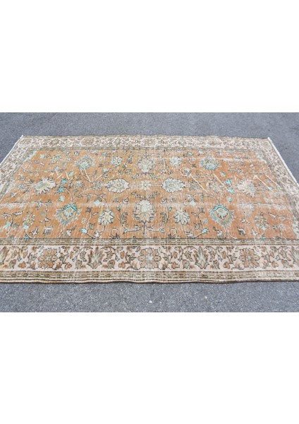 Eskitme Halı, Türk Halısı, Halı, 166 x 267 cm Kahverengi Halı, El Yapımı Yer Halı, 10224