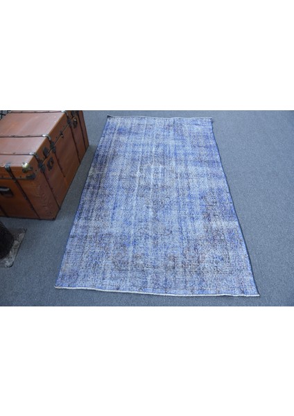 Türk Halısı, Eskitme Halı, Halı, 117 x 200 cm Mavi Halı, Dekoratif Alan Halı, Bahçe Alan Halı, 11866