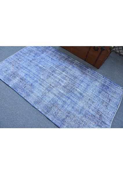 Türk Halısı, Eskitme Halı, Halı, 117 x 200 cm Mavi Halı, Dekoratif Alan Halı, Bahçe Alan Halı, 11866