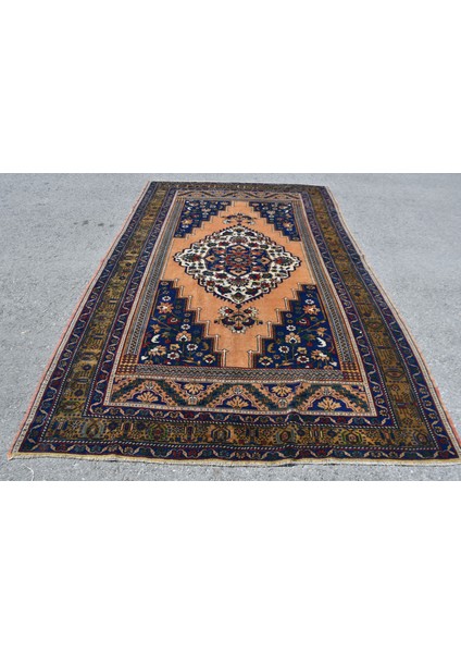 Türk Halısı, Eskitme Halı, Halı, 191 x 295 cm Turuncu Halı, El Yapımı Yer Halı, Ofice Yer Halı, 10062