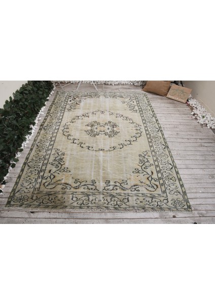 Eskitme Halı, Türk Halısı, Halı, 178 x 256 cm Bej Halı, Dekoratif Oturma Odası Halı, 3417