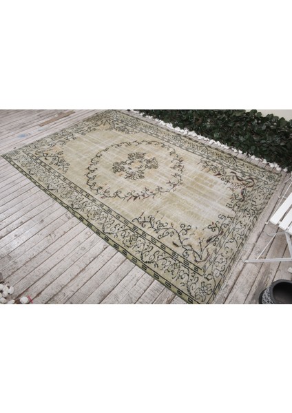 Eskitme Halı, Türk Halısı, Halı, 178 x 256 cm Bej Halı, Dekoratif Oturma Odası Halı, 3417