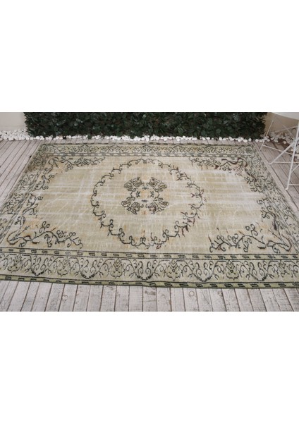 Eskitme Halı, Türk Halısı, Halı, 178 x 256 cm Bej Halı, Dekoratif Oturma Odası Halı, 3417