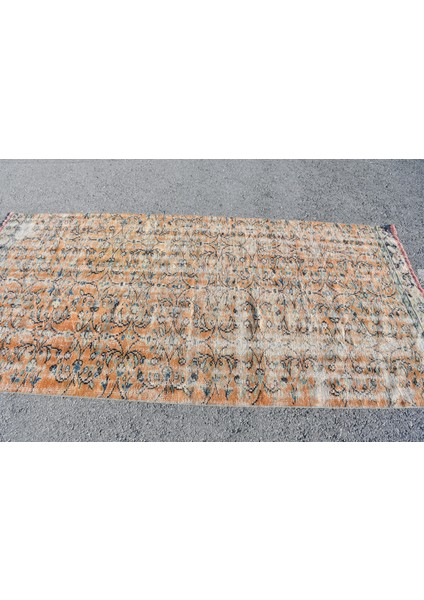 Eskitme Halı, Türk Halısı, Halı, 127 x 253 cm Sarı Halı, Kabilesı Alan Halı, Anadolusı Alan Halı, 736