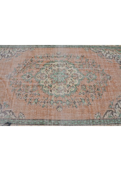 Eskitme Halı, Türk Halısı, Halı, 157 x 280 cm Turuncu Halı, Bohemsı Salon Halı, Büyük Halı, 7512