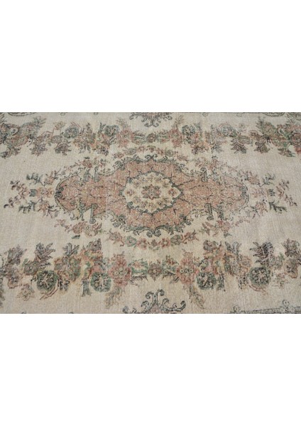 Eskitme Halı, Türk Halısı, Halı, 162 x 301 cm Bej Halı, Yün Salon Halı, Bahçe Yer Halı, 7514