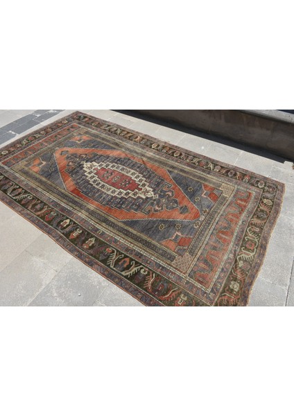 Eskitme Halı, Türk Halısı, Halı, 142 x 246 cm Mavi Halı, Yün Alan Halı, Ofice Banyo Halı, 4871