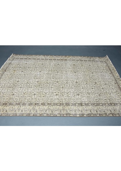 Eskitme Halı, Türk Halısı, Halı, 169 x 254 cm Bej Halı, Anadolusı Oturma Odası Halı, 3669