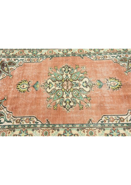 Eskitme Halı, Türk Halısı, Halı, 153 x 241 cm Turuncu Halı, Yün Banyo Halı, Alan Halı, 9785