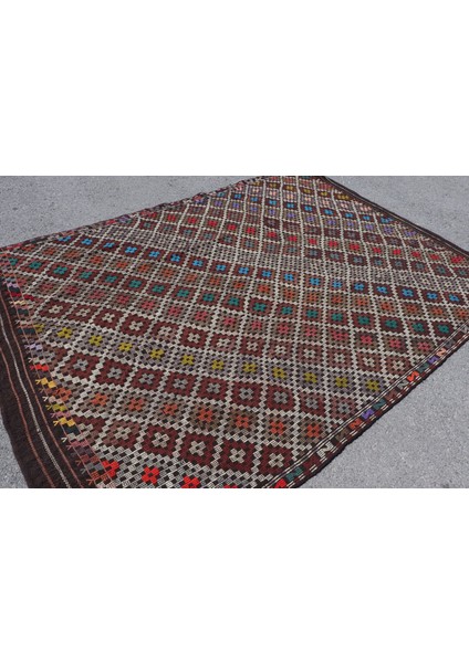 Türk Halısı, Eskitme Halı, Halı, 199 x 275 cm Bej Halı, Büyük Halı, Bohemsı Yer Halı, 7333