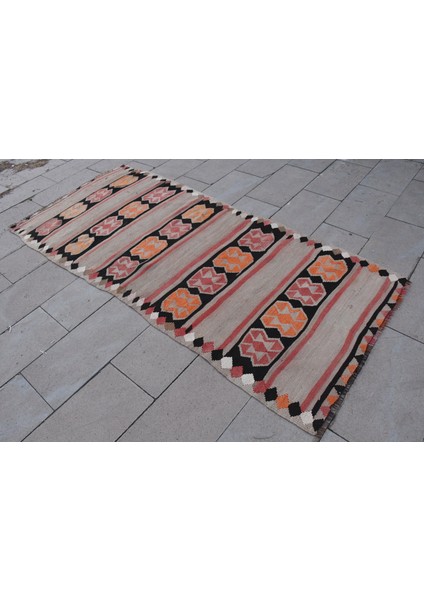 Eskitme Halı, Türk Halısı, Halı, 104 x 244 cm Bej Halı, Ofice Alan Halı, Bohemsı Banyo Halı, 1584