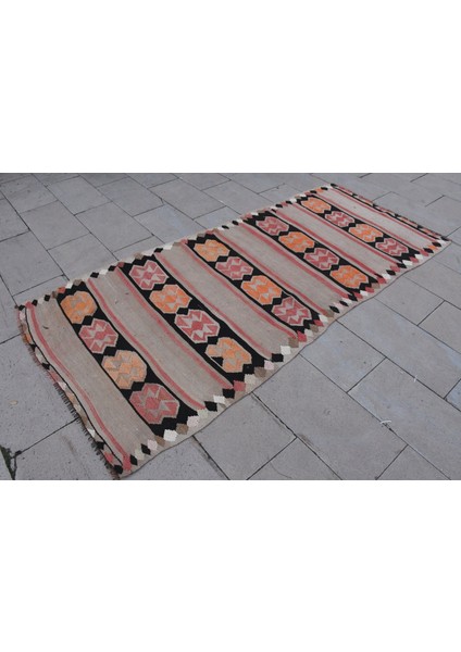 Eskitme Halı, Türk Halısı, Halı, 104 x 244 cm Bej Halı, Ofice Alan Halı, Bohemsı Banyo Halı, 1584