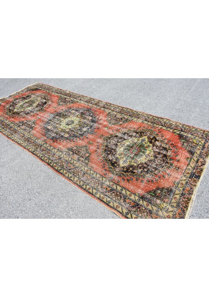 Eskitme Halı, Türk Halısı, Halı, 146 x 362 cm Kırmızı Halı, Organik Yer Halı, Oturma Odası Halı, 9494 fiyatları