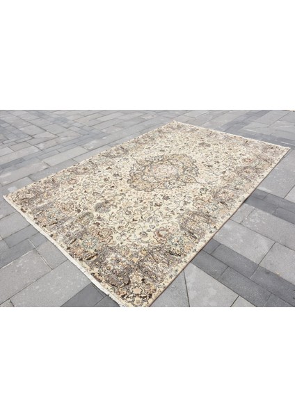 Türk Halısı, Eskitme Halı, Halı, 200 x 296 cm Bej Halı, Kabilesı Oturma Odası Halı, 4617