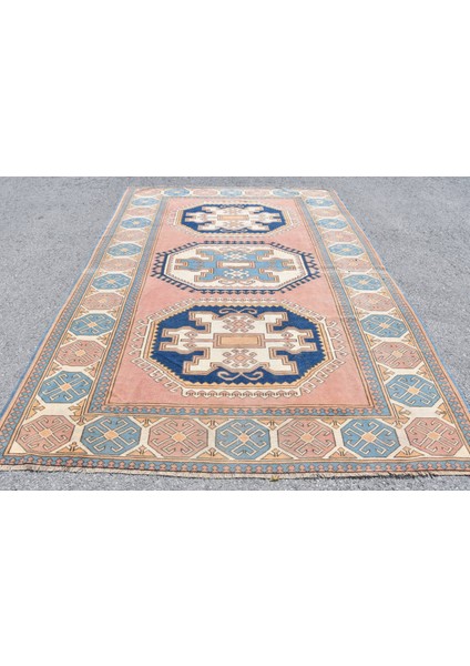 Türk Halısı, Eskitme Halı, Halı, 208 x 294 cm Pempe Halı, Dekoratif Büyük Halı, Kabilesı Oturma Odası