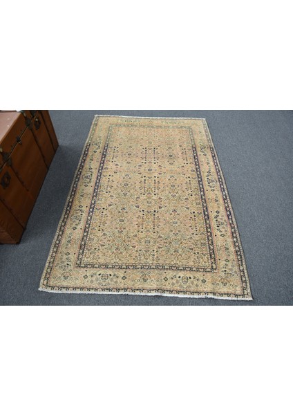Türk Halısı, Eskitme Halı, Halı, 116 x 168 cm Bej Halı, Yün Yatak Odası Halı, Alan Halı, 12034