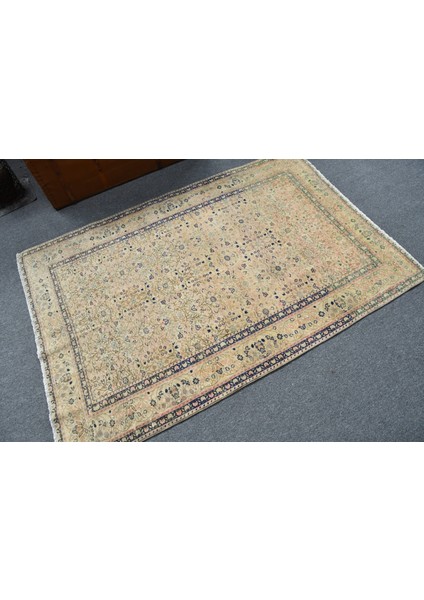 Türk Halısı, Eskitme Halı, Halı, 116 x 168 cm Bej Halı, Yün Yatak Odası Halı, Alan Halı, 12034