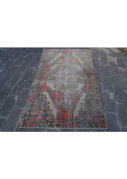 Türk Halısı, Eskitme Halı, Halı, 121 x 212 cm Turuncu Halı, Banyo Halı, El Yapımı Alan Halı, 268