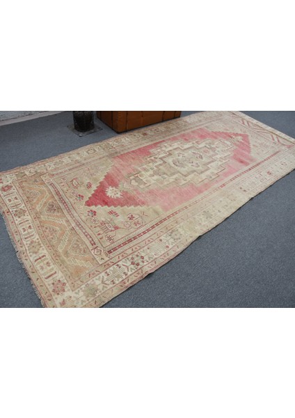 Türk Halısı, Eskitme Halı, Halı, 146 x 330 cm Kırmızı Halı, Salon Halı, Dekoratif Yer Halı, 11797