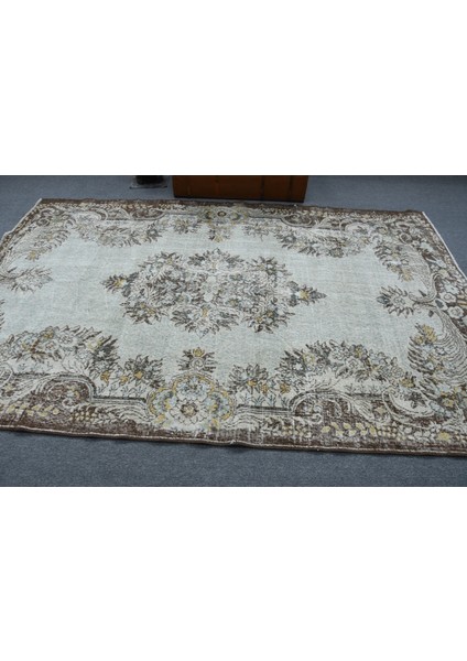 Eskitme Halı, Türk Halısı, Halı, 188 x 288 cm Bej Halı, Ofice Yer Halı, Organik Oturma Odası Halı, 12