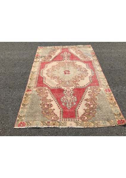 Eskitme Halı, Türk Halısı, Halı, 139 x 208 cm Pempe Halı, El Dokuma Banyo Halı, El Yapımı Alan Halı,