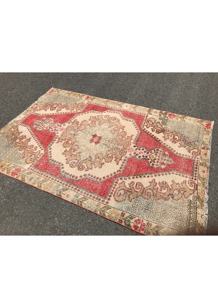 Eskitme Halı, Türk Halısı, Halı, 139 x 208 cm Pempe Halı, El Dokuma Banyo Halı, El Yapımı Alan Halı,