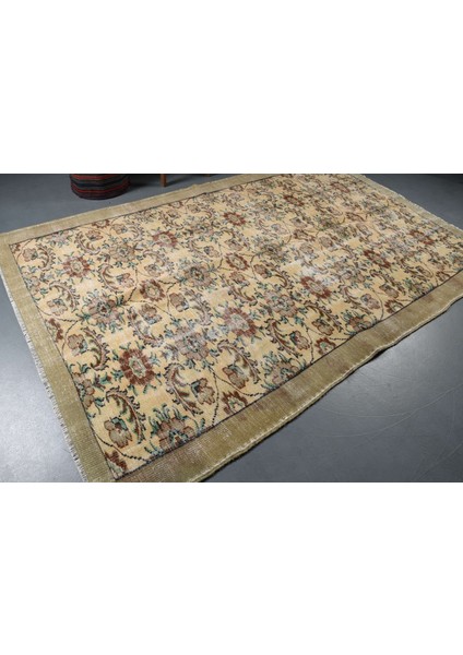 Eskitme Halı, Türk Halısı, Halı, 189 x 297 cm Bej Halı, Dekoratif Yer Halı, Ofice Yer Halı, 9339