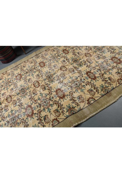 Eskitme Halı, Türk Halısı, Halı, 189 x 297 cm Bej Halı, Dekoratif Yer Halı, Ofice Yer Halı, 9339