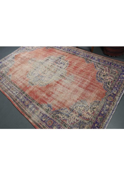 Türk Halısı, Eskitme Halı, Halı, 187 x 276 cm Kırmızı Halı, Bohemsı Salon Halı, Yer Halı, 9346 fırsatları