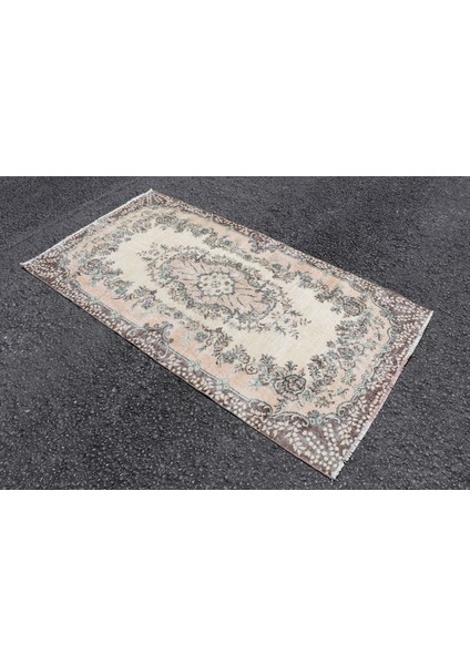 Türk Halısı, Eskitme Halı, Halı, 114 x 212 cm Bej Halı, Bohemsı Alan Halı, Anadolusı Alan Halı, 2539
